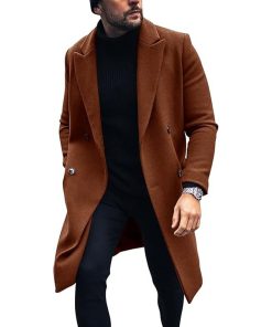 Mens Double Breasted Trench Coat