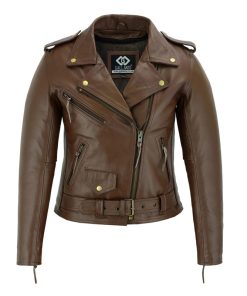 Women’s Classic Motorcycle Leather Jacket