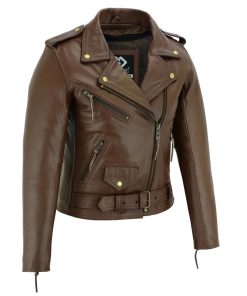 Women’s Classic Motorcycle Leather Jacket