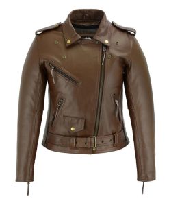 Women’s Classic Motorcycle Leather Jacket