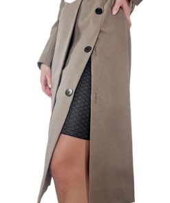 Women-Trench-Coat-Midi-Fitted-Coat-With-Belt