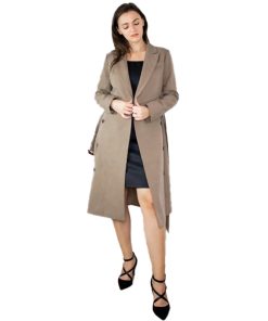 Women-Trench-Coat-Midi-Fitted-Coat-With-Belt