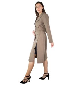 Women-Trench-Coat-Midi-Fitted-Coat-With-Belt