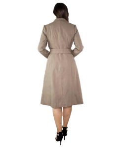 Women-Trench-Coat-Midi-Fitted-Coat-With-Belt