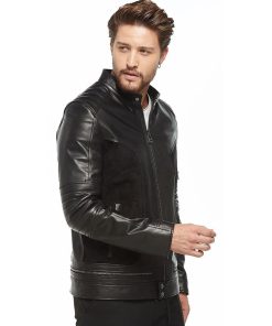 Men’s Real Black Leather Drago Suede Jacket