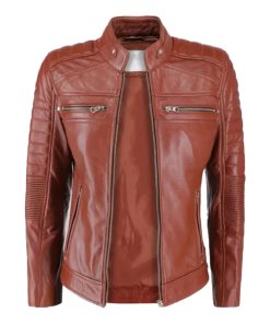 Women’s Brown Biker Leather Jacket