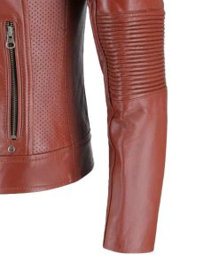 Women’s Brown Biker Leather Jacket