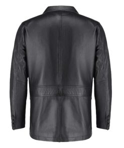 James Men’s Black Leather Coat