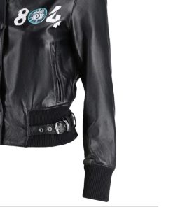 Women’s 804 Black Bomber Leather Jacket