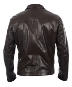 Men Brown Italian Real Leather Jacket