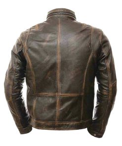 Cafe Racer Vintage Classic Biker Leather Jacket