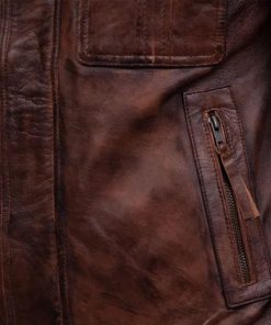 Men Vintage Biker Leather Jacket