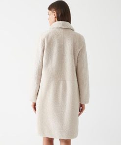 Women's Beige Shearling Coat