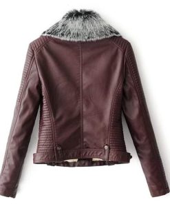 Women’s Faux Fur Quilted Moto Jacket