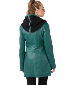 Women’s Real Turquoise Leather Coat