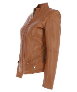 Women's Leather Jacket Tan