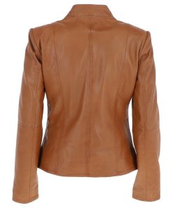 Women's Leather Jacket Tan