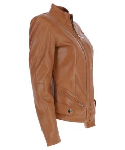 Women's Leather Jacket Tan