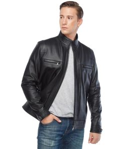 Jesse Wood Men’s Real Leather Jacket