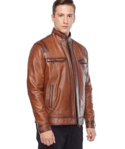 Jesse Wood Men’s Real Leather Jacket