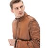 Men’s Real Brown Leather Washed Jacket