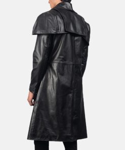 Classic Black Leather Duster
