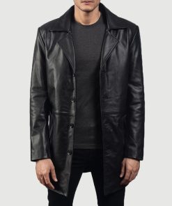 Classmith Black Leather Coat