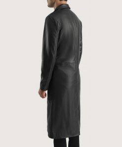 Mateo Brown Leather Single Breasted Coat