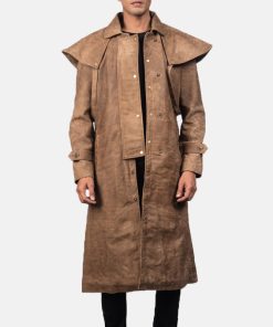 Maverick Brown Leather Duster