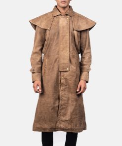 Maverick Brown Leather Duster