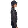 Women’s Real Black Leather Biker Jacket