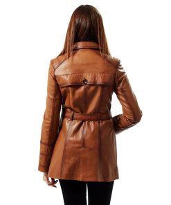 Women’s Real Brown Leather Coat