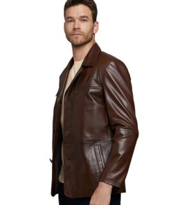 Men’s Real Brown Leather Coat