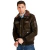 Men’s Real Brown Leather Air Force Jacket