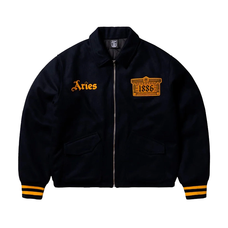 Arsenal × Aries Wool Bonber Jacket Arsenal x Aries Wool Bomber Jacket Black