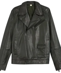 Men's Biker Classic Carve Black Leather Jacket