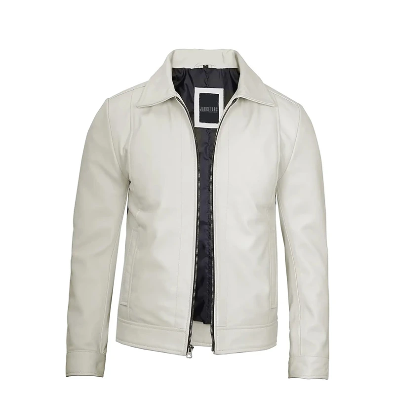 Men's Off-White Real Leather Jacket