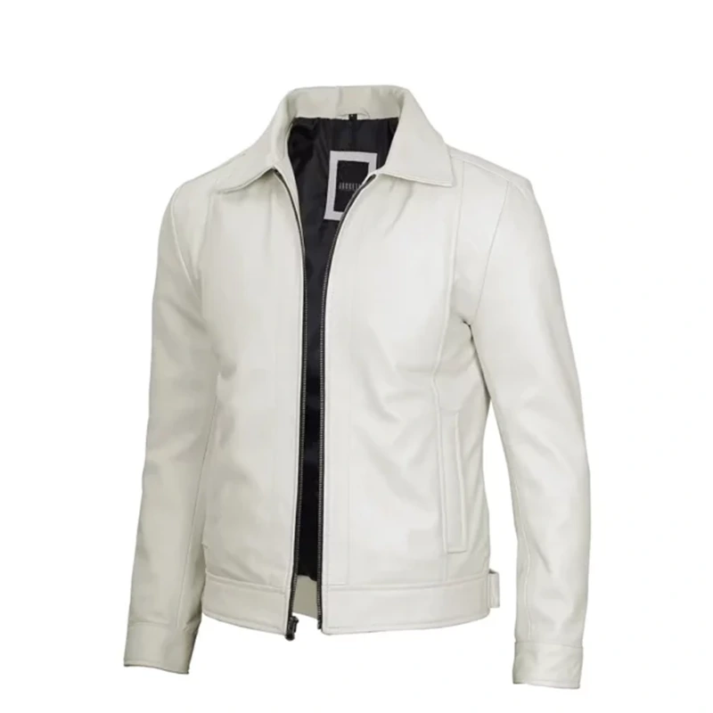 Men's Off-White Real Leather Jacket - Image 2
