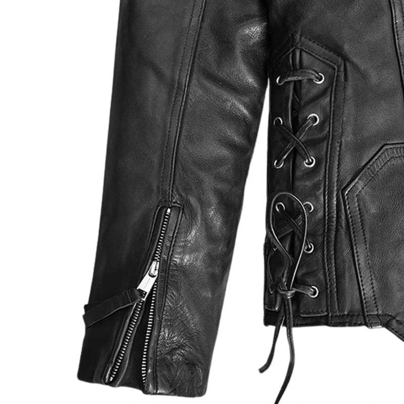 Nicolas Cage Ghost Rider Black Motorcycle Leather jacket - Image 3