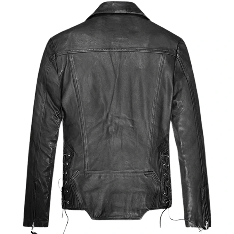 Nicolas Cage Ghost Rider Black Motorcycle Leather jacket - Image 2