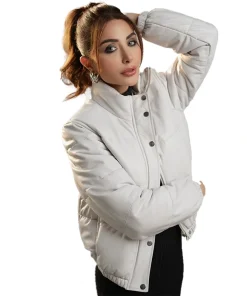 Quilted Bomber Women's Leather Jacket