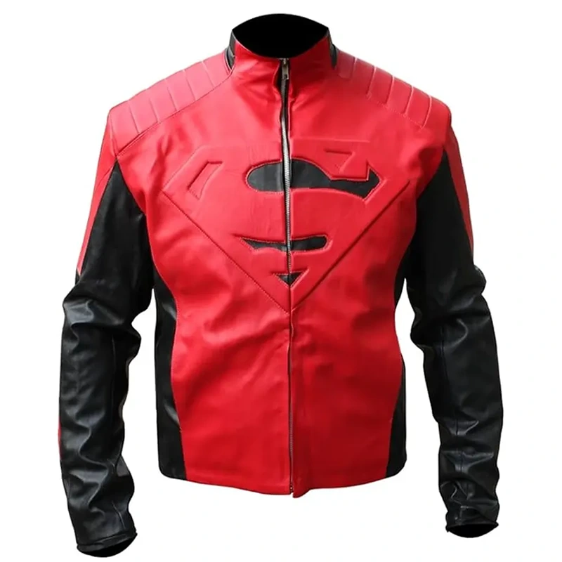 Superman Smallville Red And Black Leather Jacket