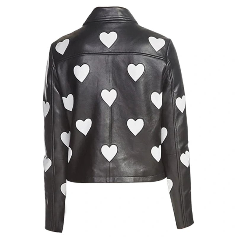 Women's Maje Heart Leather Jacket - Image 2