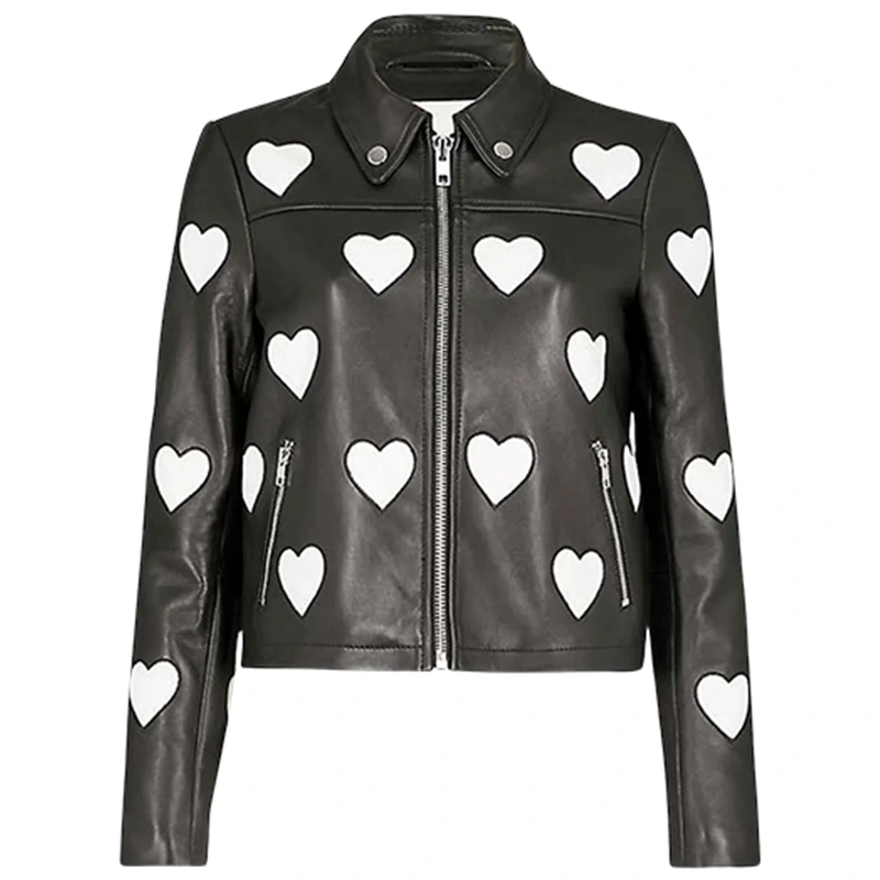 Women's Maje Heart Leather Jacket