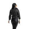 Women's Black Cropped Biker Leather Jacket