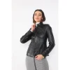 Destiny Black Leather Jacket For Women's