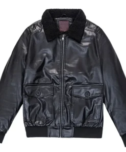 Faux Fur Collar PU Jacket