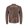 Lambskin Mens Brown Biker Style Leather Jacket