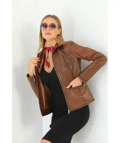 Women's Brown Fiona Leather Jacket