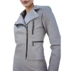 Women's Biker Leather Grey Jacket